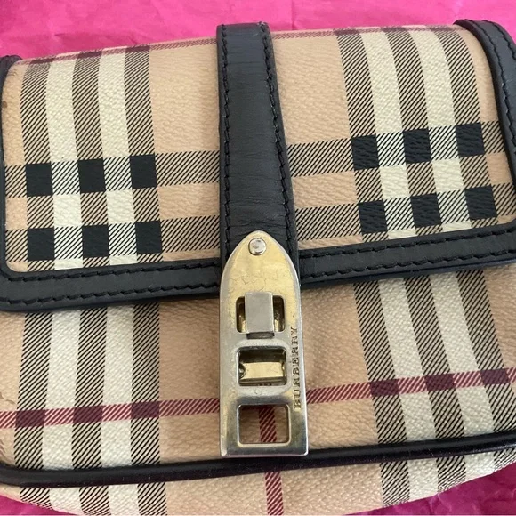 Burberry Tan and Black Check Crossbody Bag - Picture 2 of 13